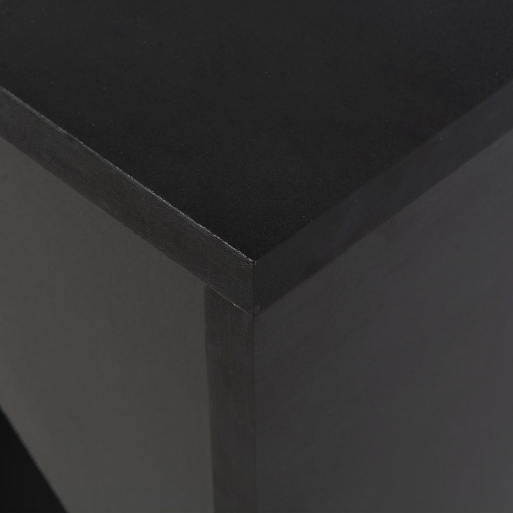 vidaXL Table de bar avec tablette amovible Noir 138x39x110 cm