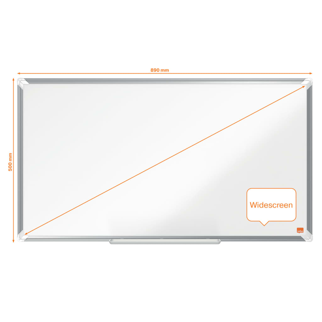 Nobo Tableau blanc magnétique écran large Premium Plus Émail 89x50 cm