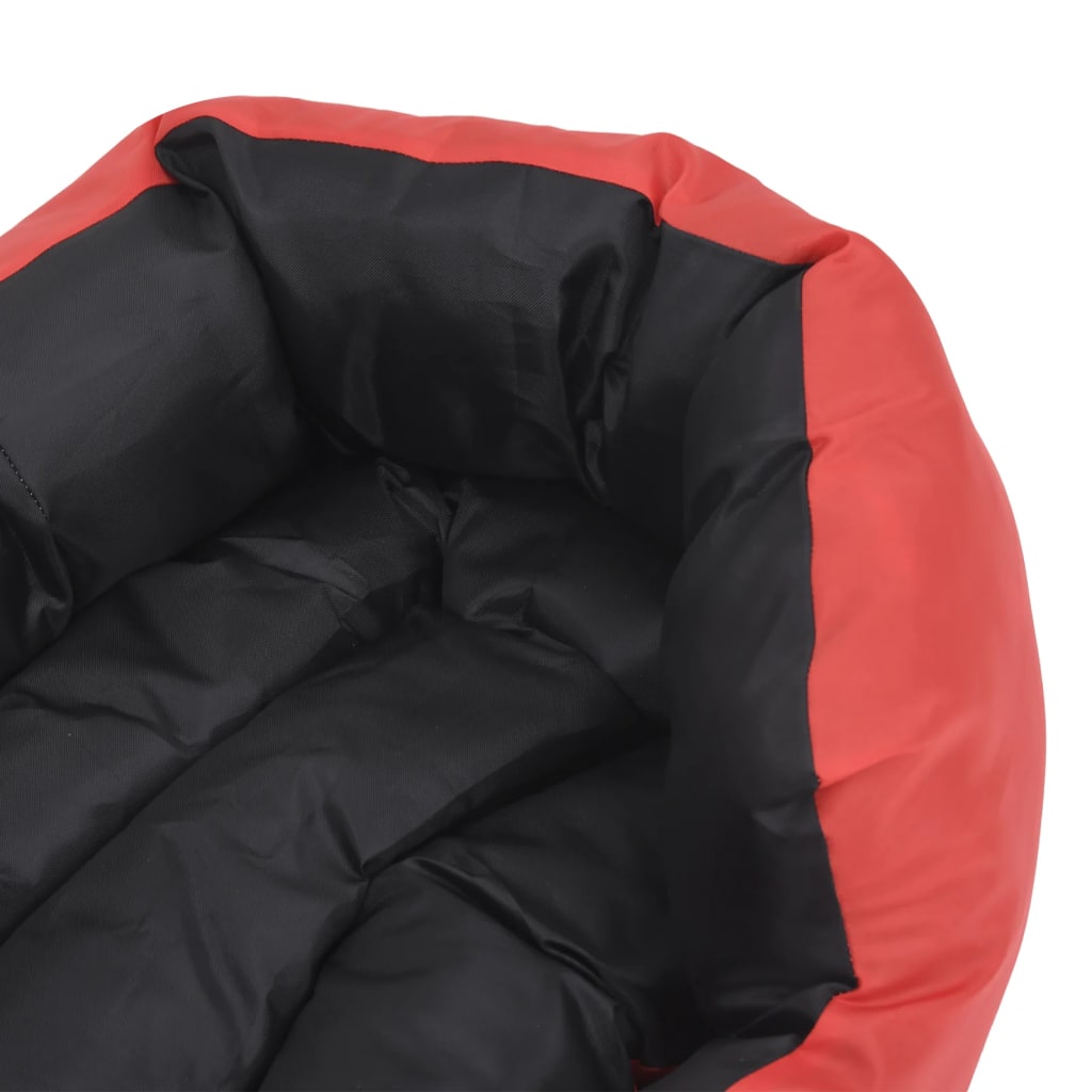 vidaXL Coussin réversible lavable pour chien Rouge et noir 65x50x20 cm