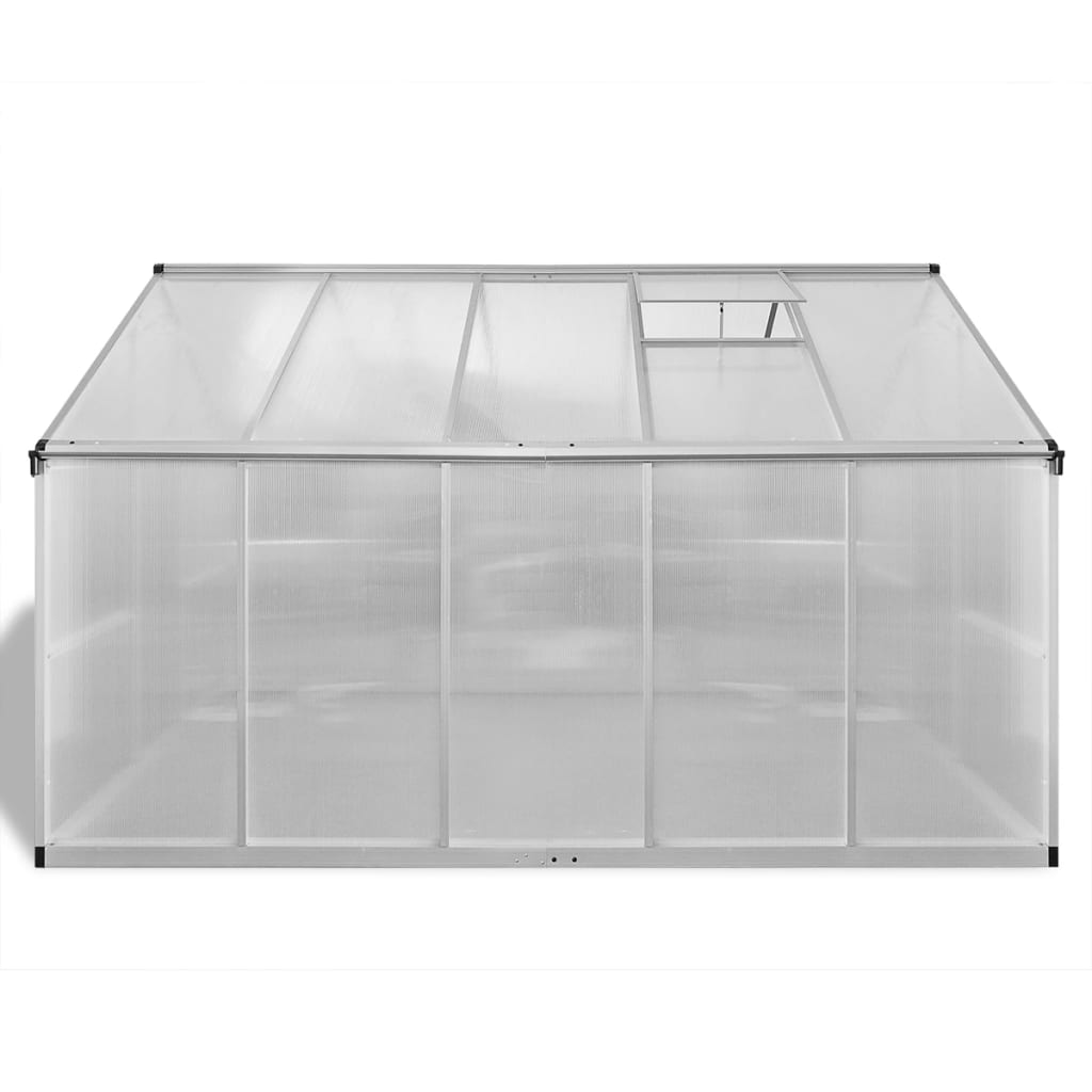 vidaXL Serre renforcée en aluminium avec cadre de base 7,55 m²