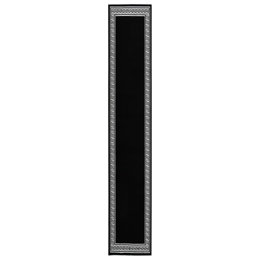 vidaXL Tapis BCF Noir avec motif 60x500 cm
