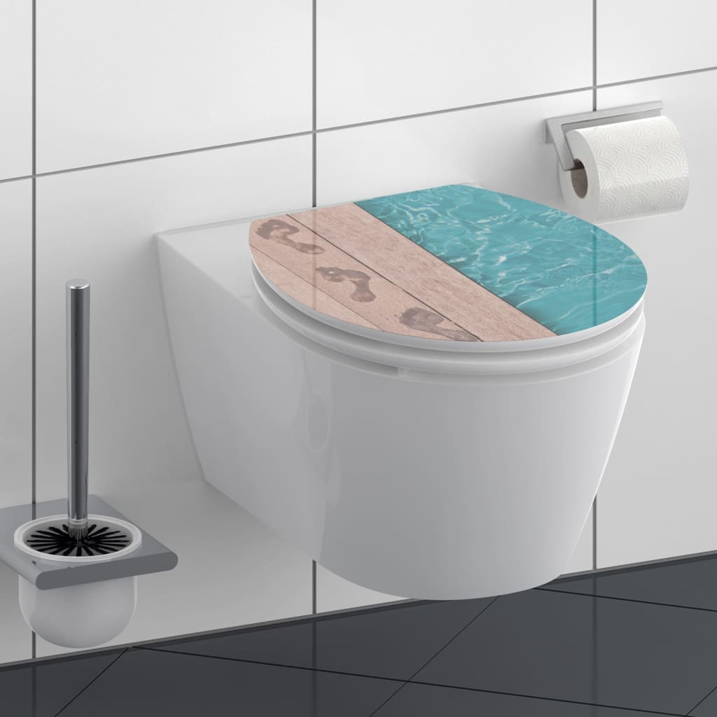 SCHÜTTE Siège de toilette avec fermeture en douceur POOLSIDE MDF