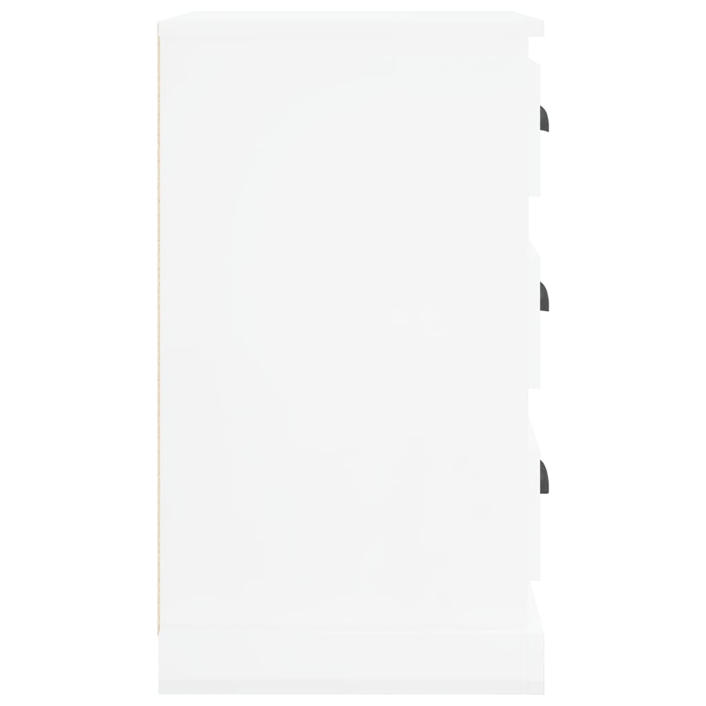 vidaXL Table de chevet blanc brillant 39x39x67 cm bois d’ingénierie
