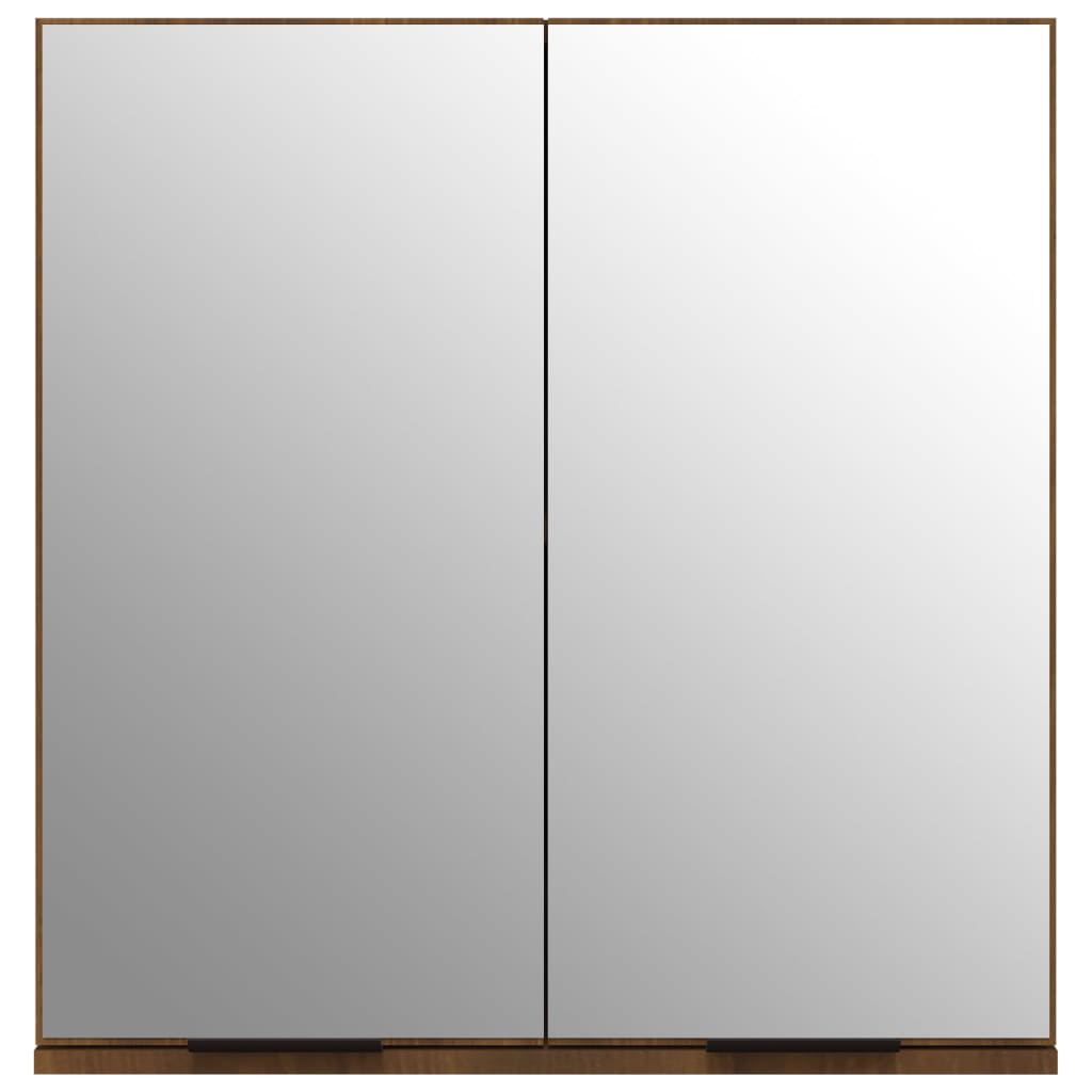 vidaXL Armoire à miroir de salle de bain Chêne marron 64x20x67 cm