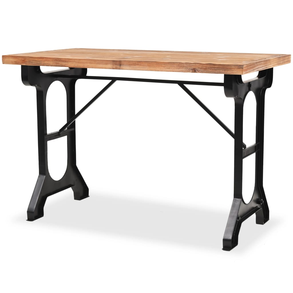 vidaXL Table de salle à manger Sapin massif Dessus de table en bois