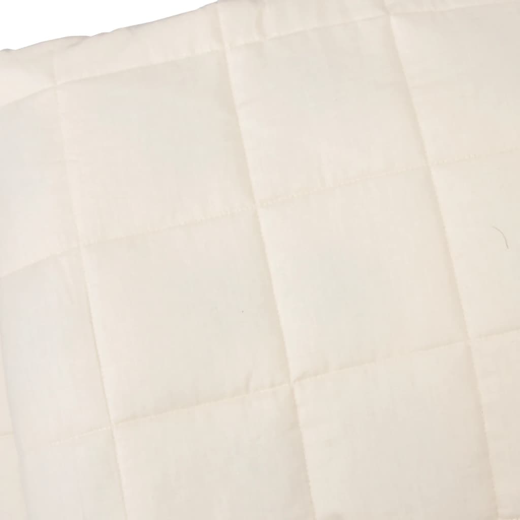 vidaXL Couverture lestée Crème clair 120x180 cm 5 kg Tissu