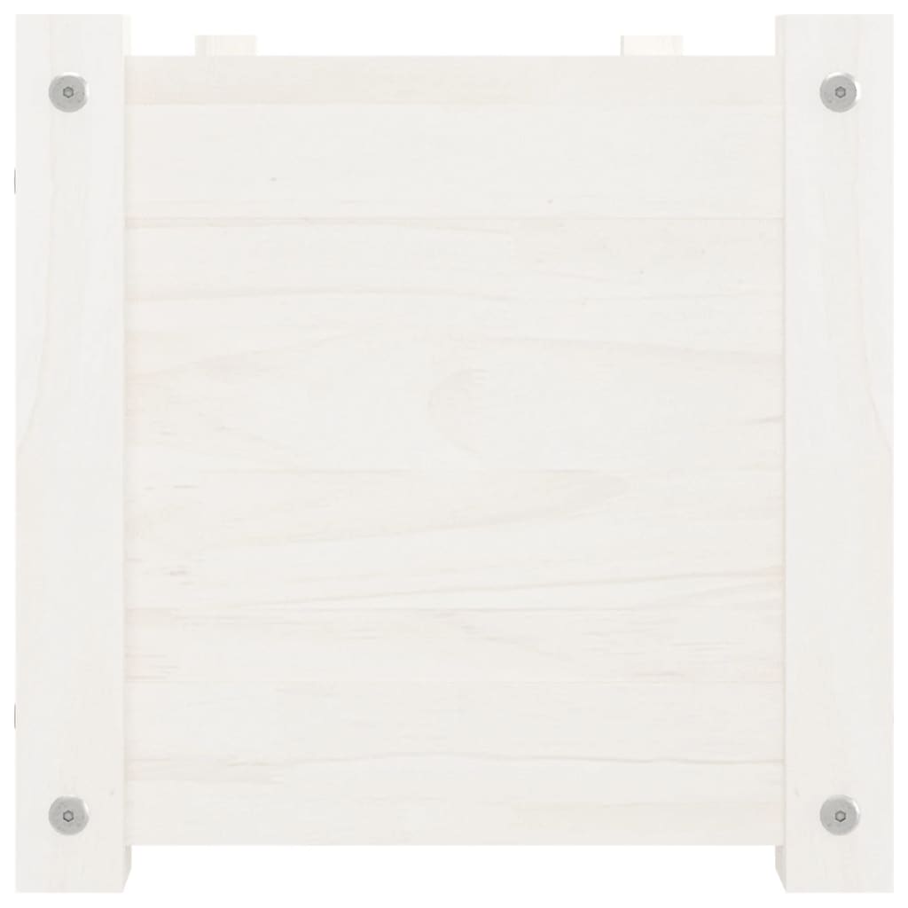 vidaXL Jardinière blanc 150x31x31 cm bois massif de pin - Jardinières et  bacs - Achat & prix