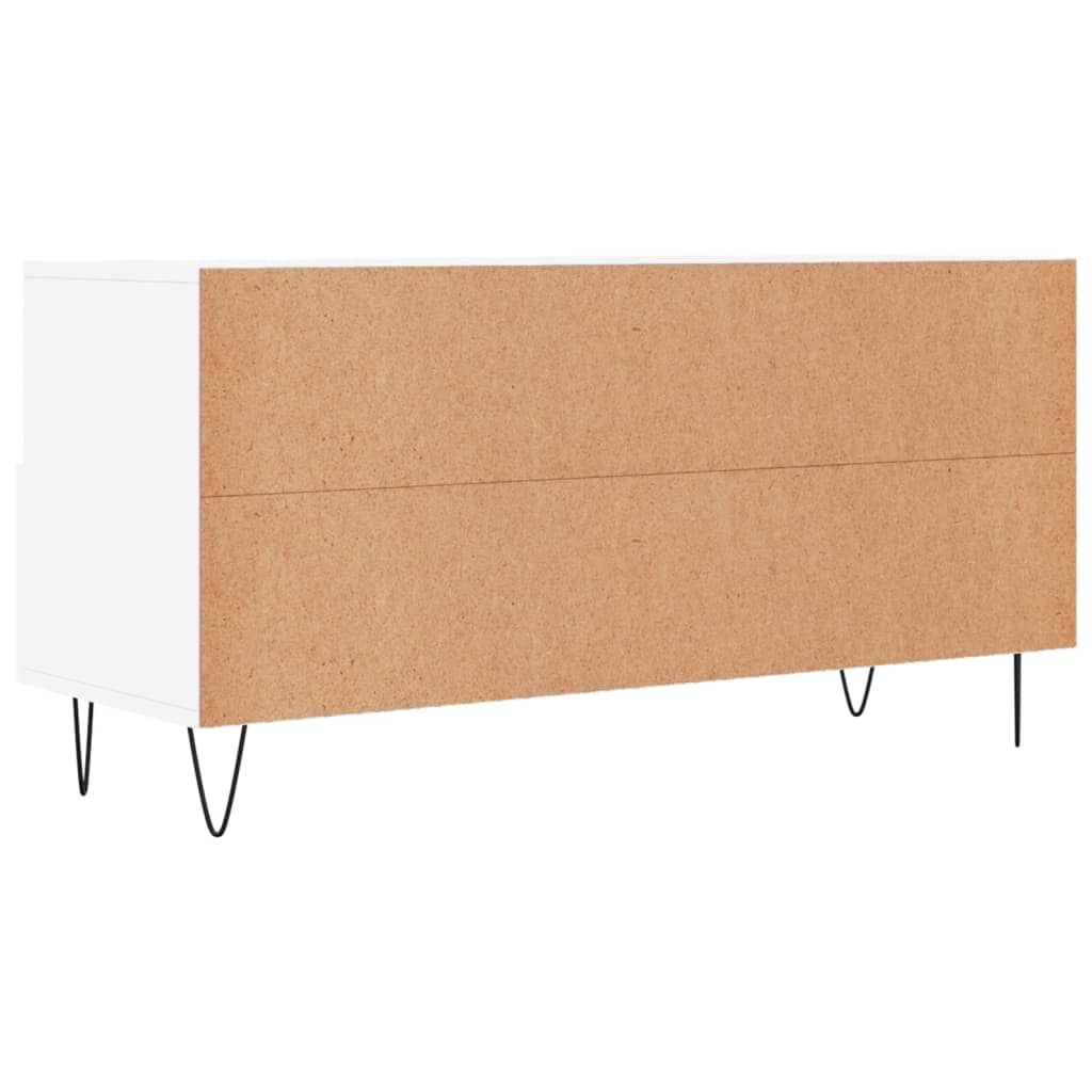 vidaXL Meuble TV blanc 102x36x50 cm bois d'ingénierie