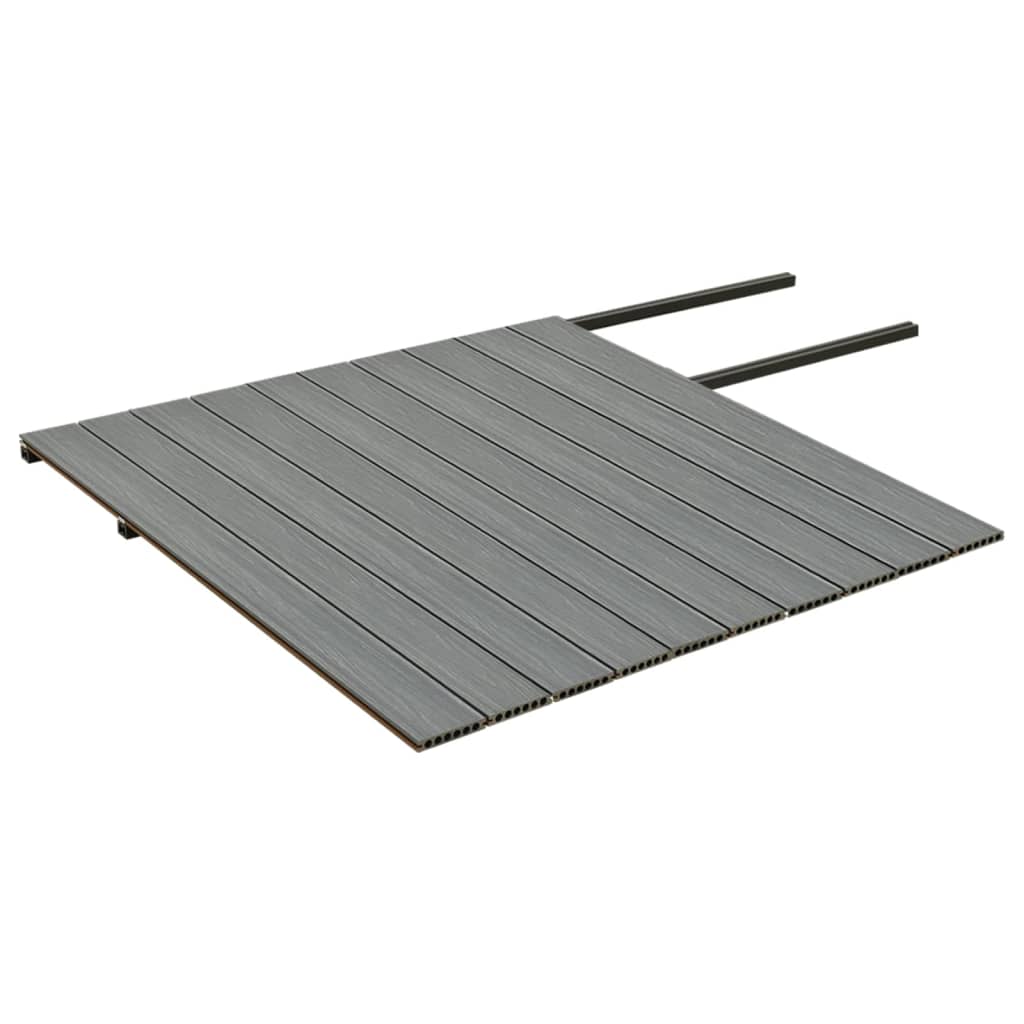 vidaXL Panneaux de terrasse et accessoires WPC Marron/gris 25 m² 4 m