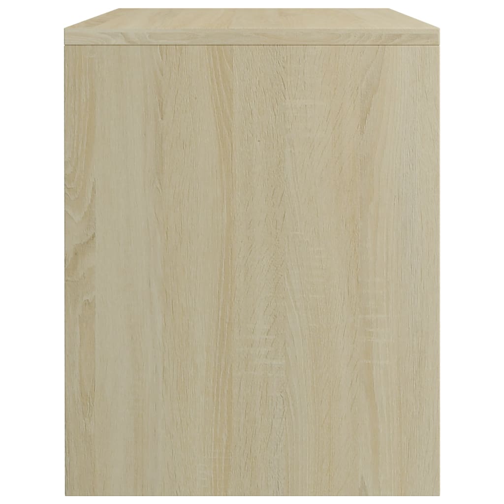 vidaXL Tables de chevet 2 pcs Blanc et chêne sonoma 40x30x40 cm