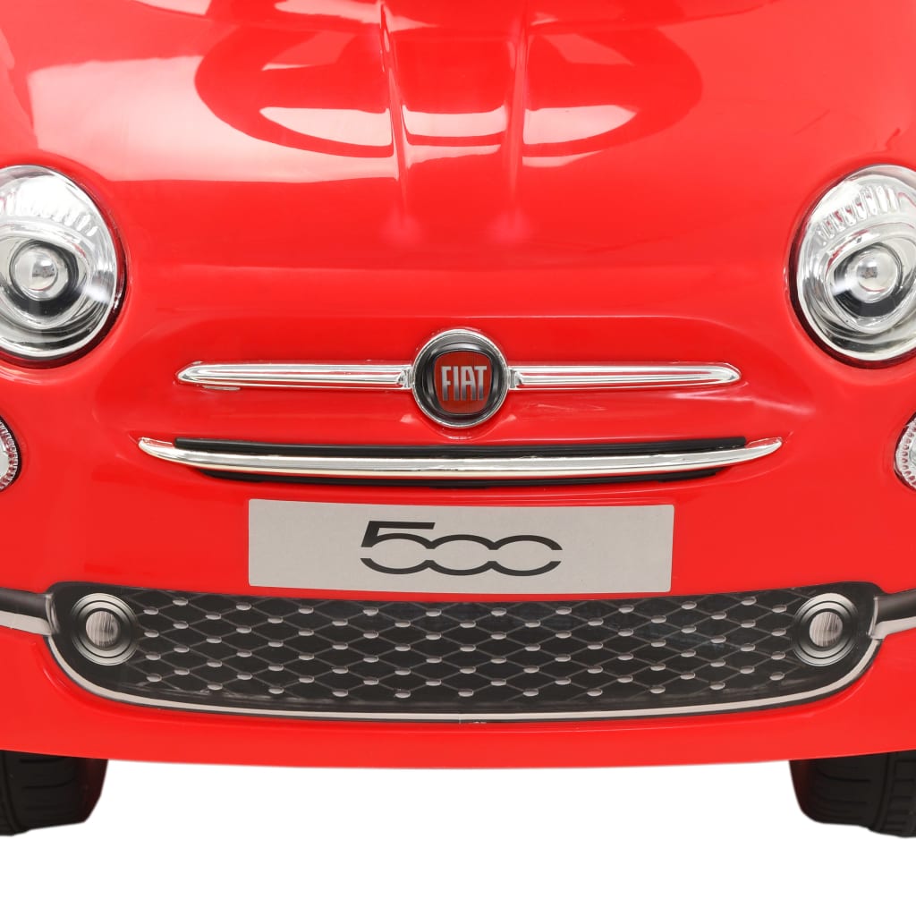 vidaXL Voiture à chevaucher Fiat 500 Rouge