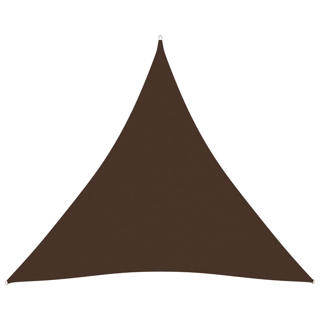 vidaXL Voile de parasol tissu oxford triangulaire 3,6x3,6x3,6 m marron