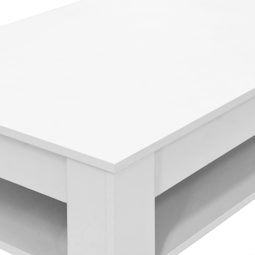 vidaXL Table basse en aggloméré 110 x 65 x 48 cm Blanc