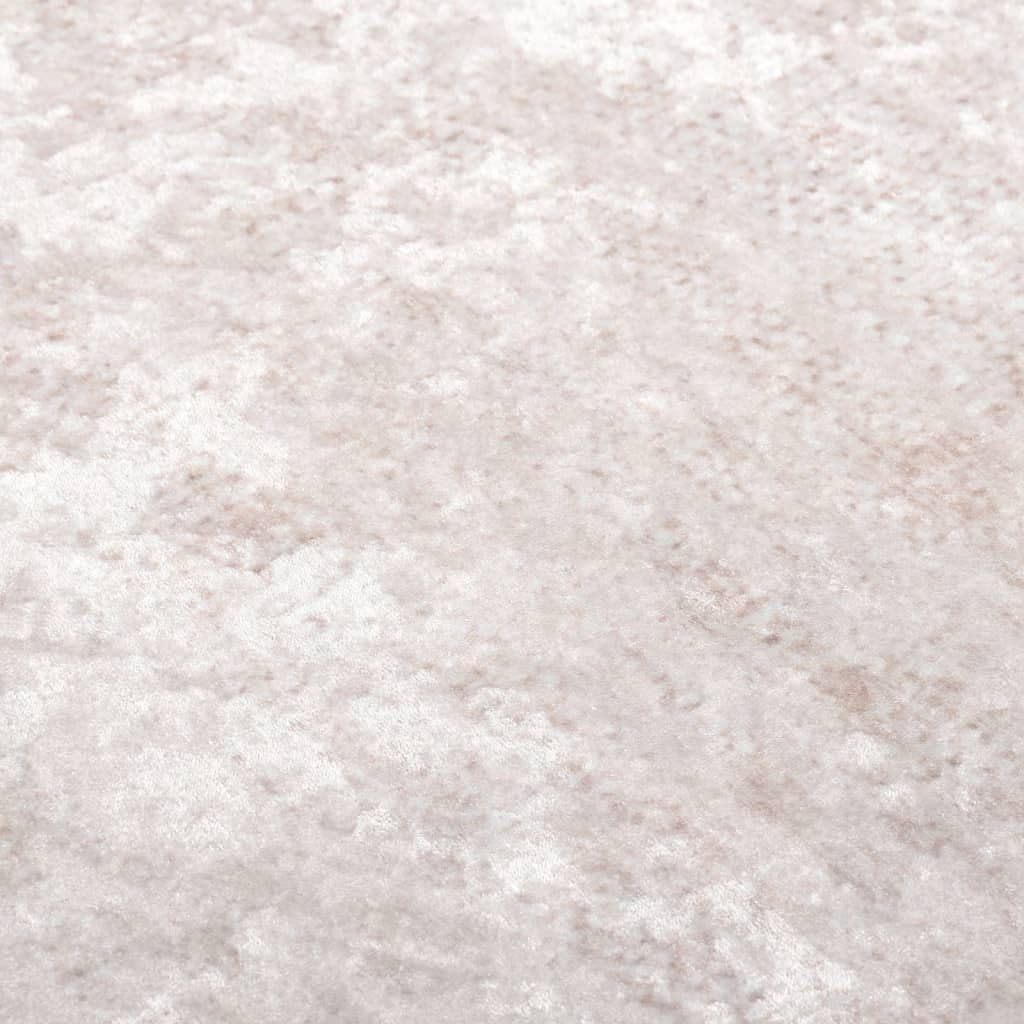 vidaXL Tapis lavable antidérapant 160x230 cm Beige clair