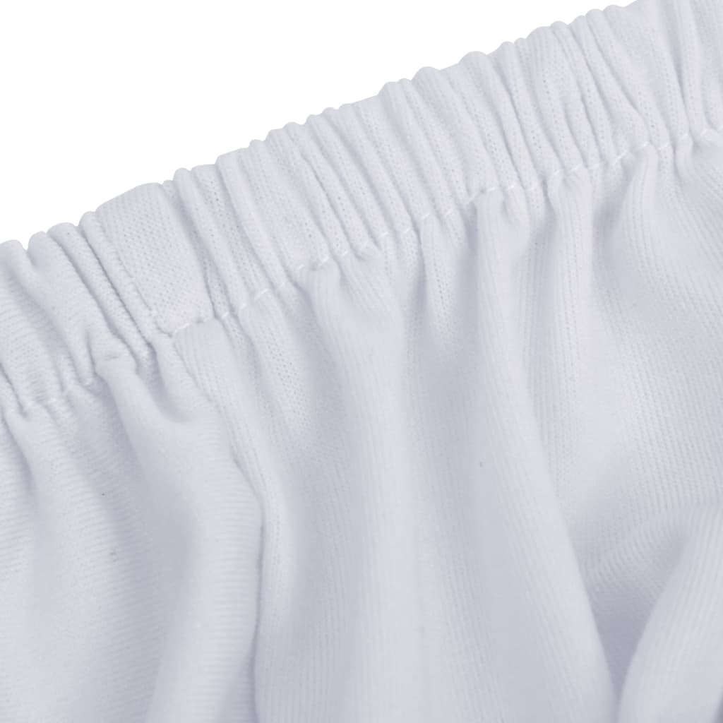 vidaXL Housse extensible de canapé 2 places Blanc Jersey de polyester