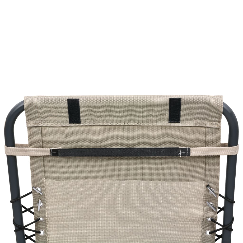 vidaXL Appui-tête de chaise longue Crème 40x7,5x15 cm Textilène