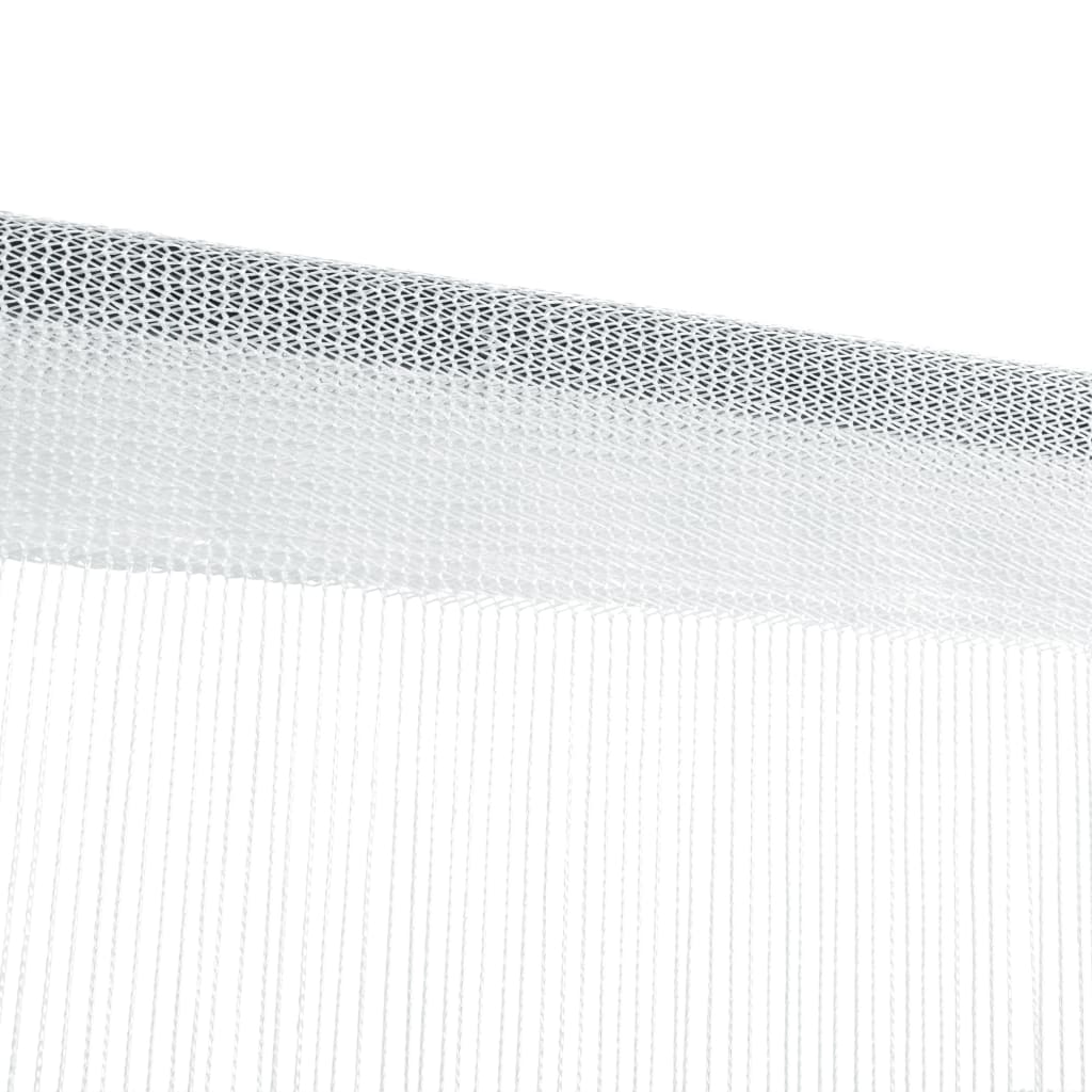 vidaXL Rideau en fils 2 pcs 140 x 250 cm Blanc