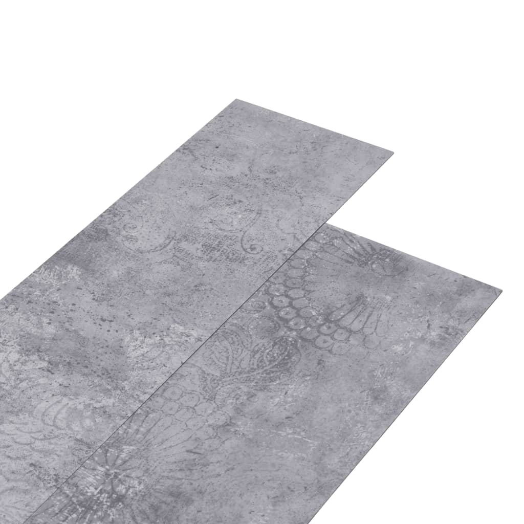 vidaXL Planches de plancher PVC 4,46 m² 3 mm Gris ciment
