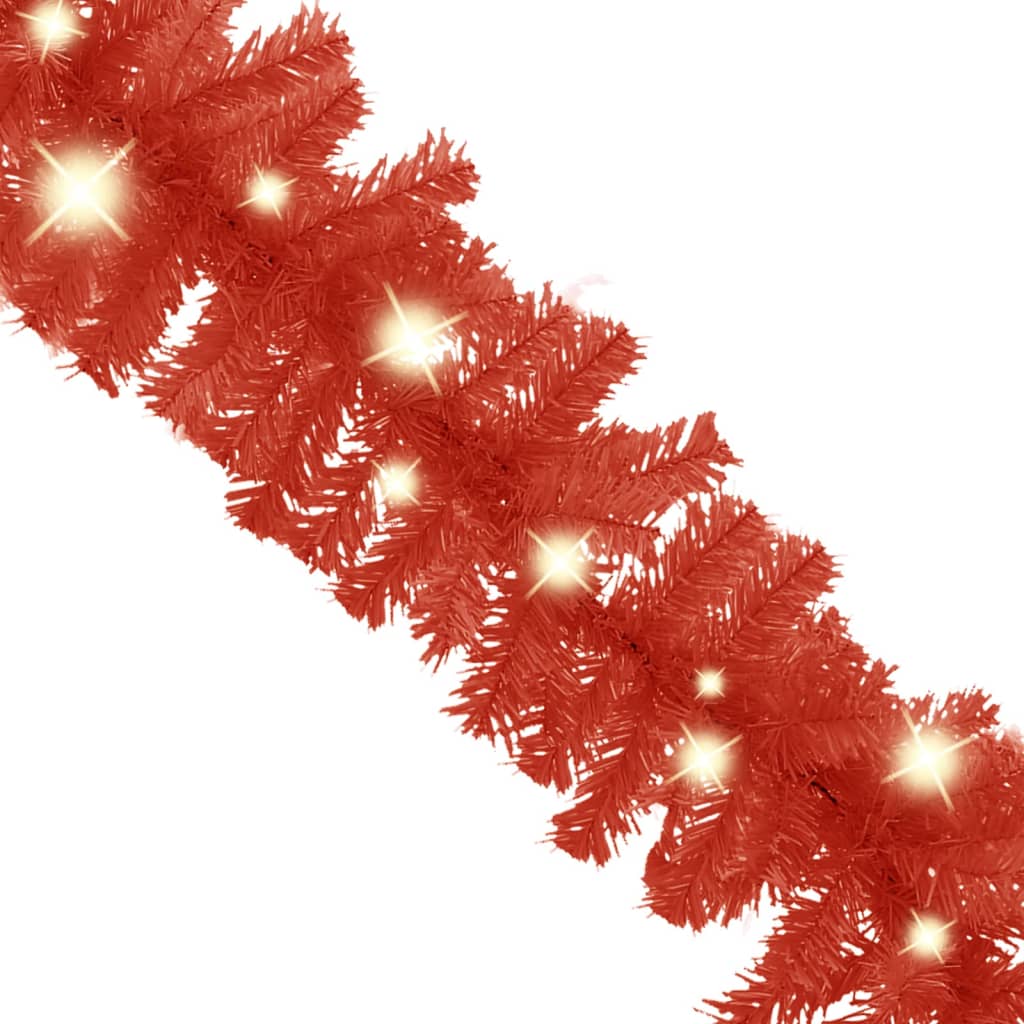 vidaXL Guirlande de Noël avec lumières LED 10 m Rouge