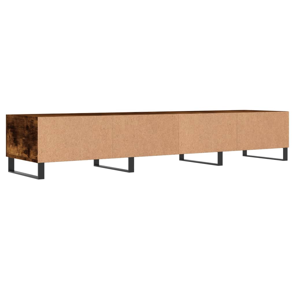 vidaXL Meuble TV chêne fumé 150x36x30 cm bois d'ingénierie