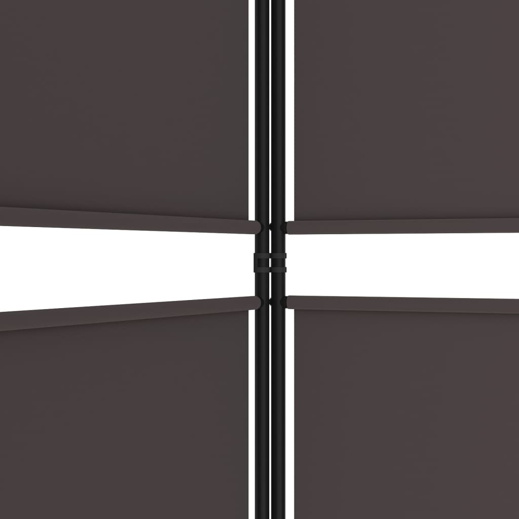 vidaXL Cloison de séparation 6 panneaux Marron 300x180 cm Tissu