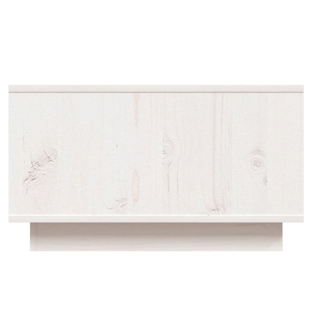 vidaXL Table basse Blanc 55x56x32 cm Bois massif de pin