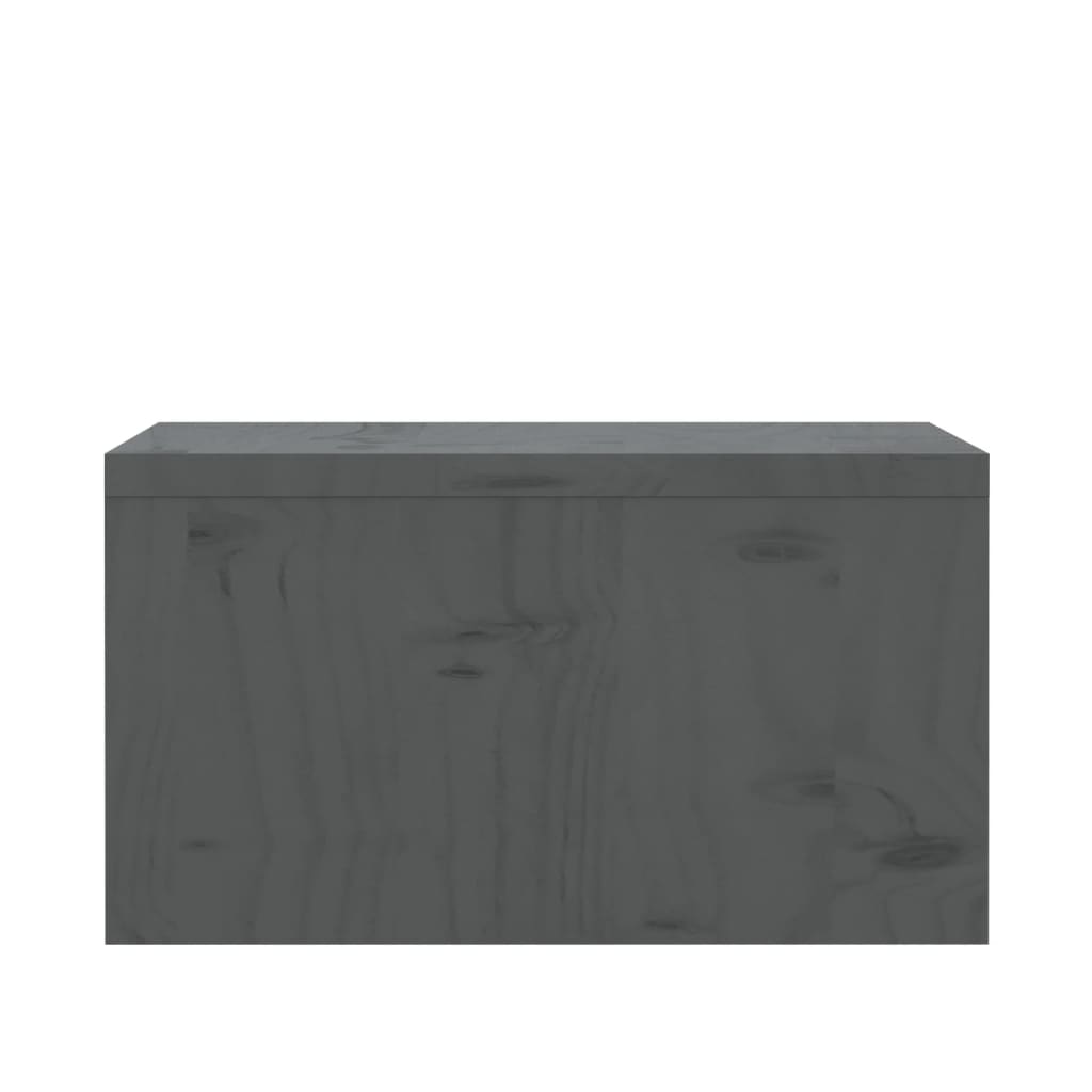 vidaXL Support de moniteur Gris 50x27x15 cm Bois de pin solide