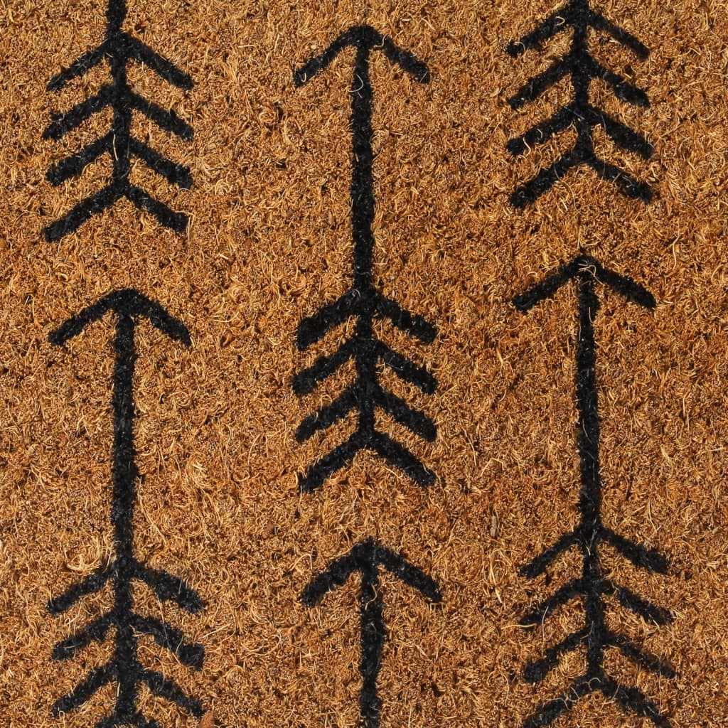vidaXL Tapis de porte naturel 45x75 cm fibre de coco touffeté
