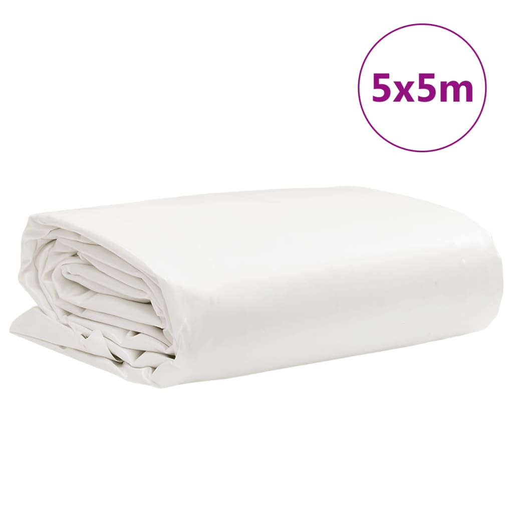 vidaXL Bâche blanc 5x5 m 650 g/m²