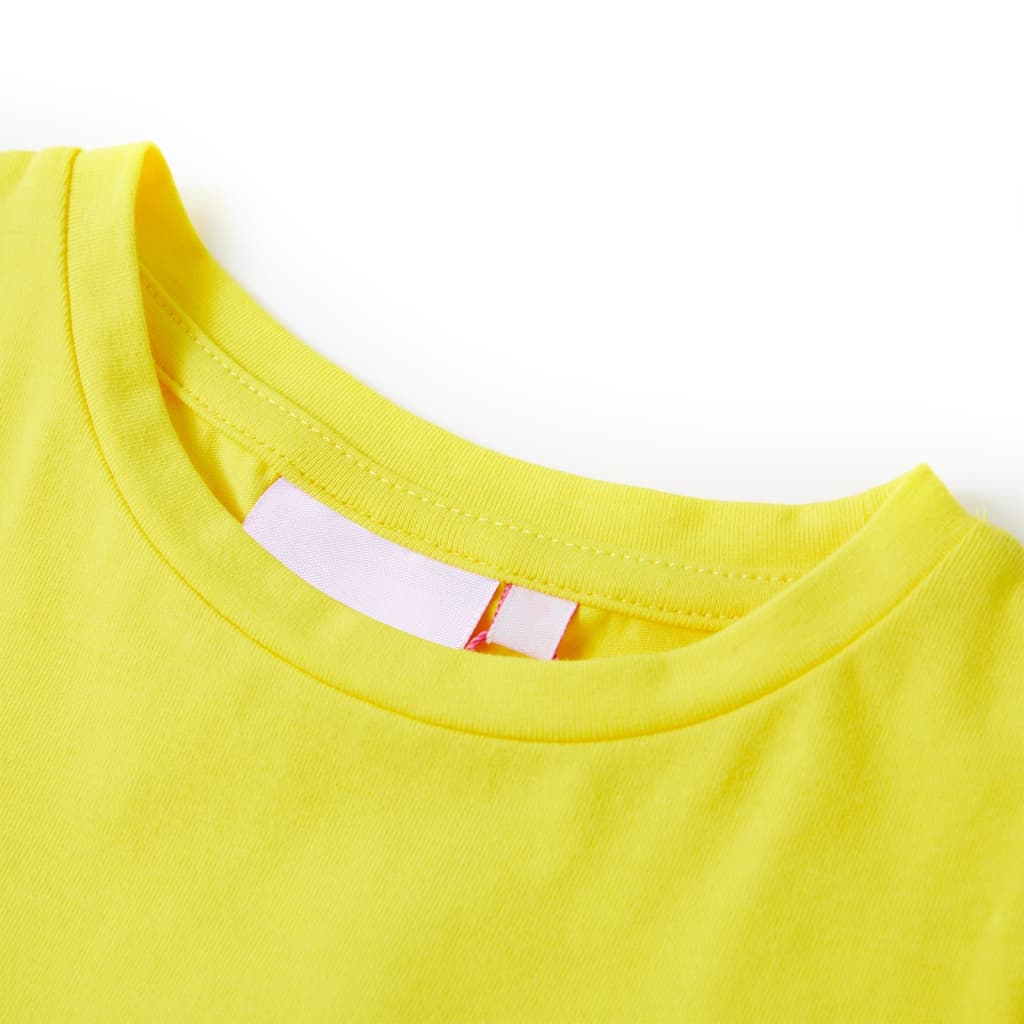 T-shirt enfant à manches courtes jaune vif 92