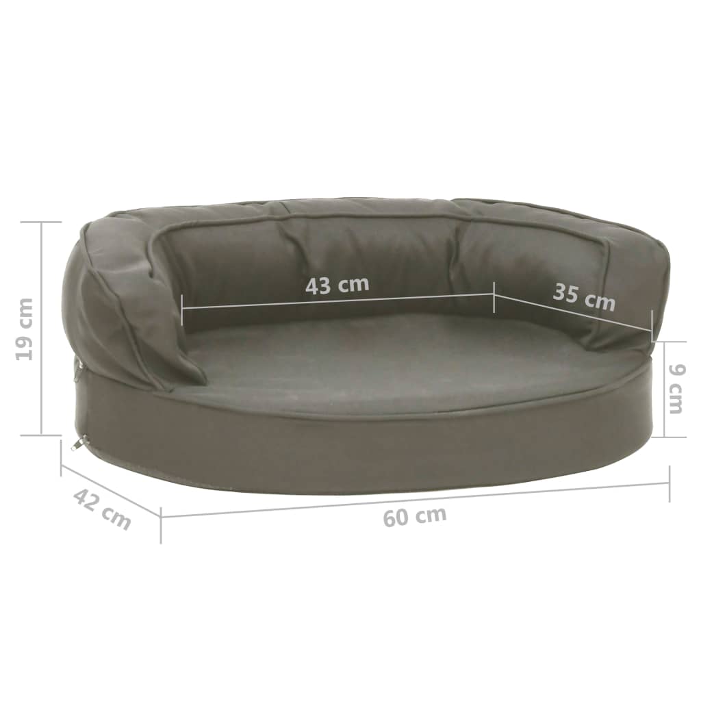 vidaXL Matelas de lit ergonomique pour chien 60x42 cm Aspect de lin