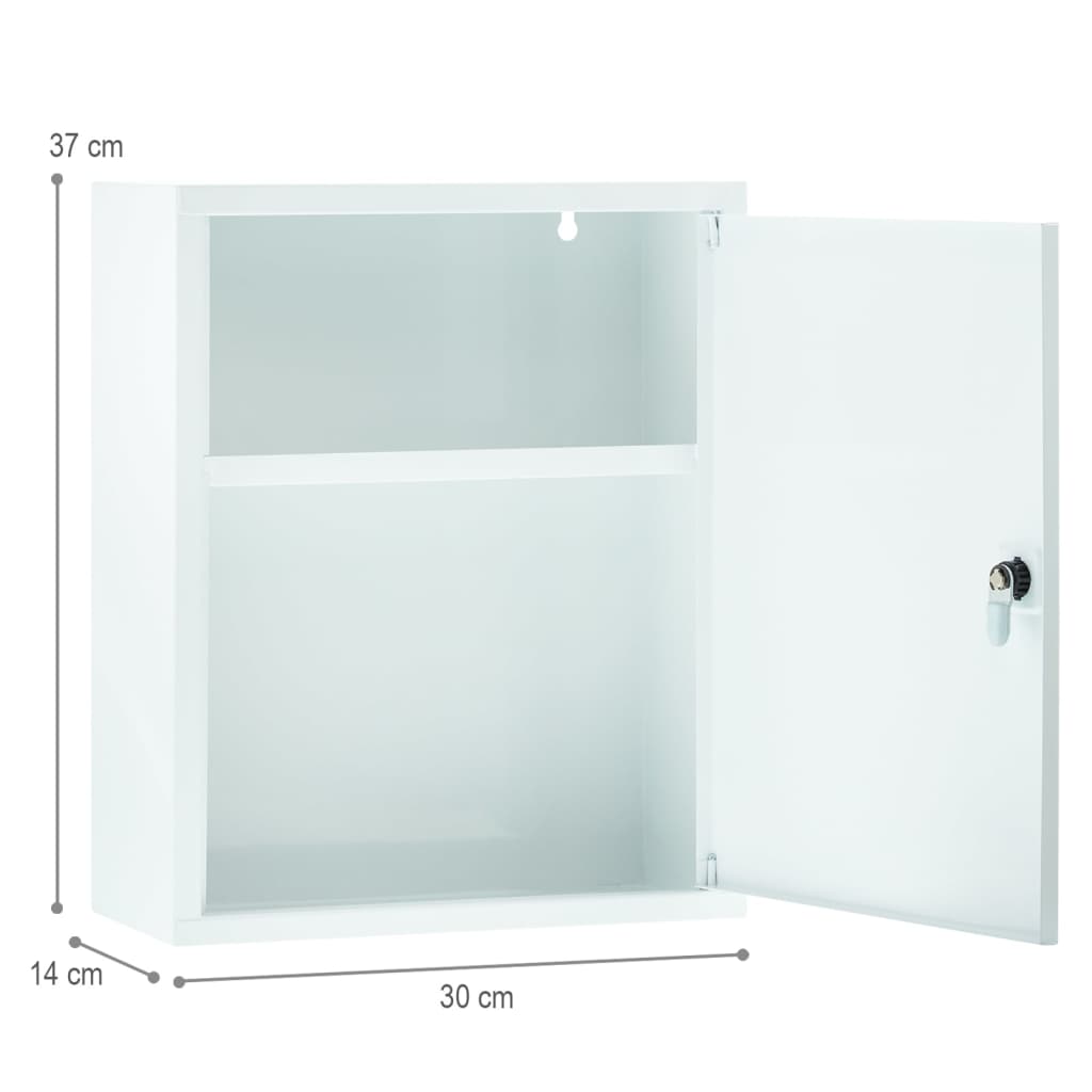FIRST AID ONLY Armoire d'urgence 30x14x37 cm Blanc