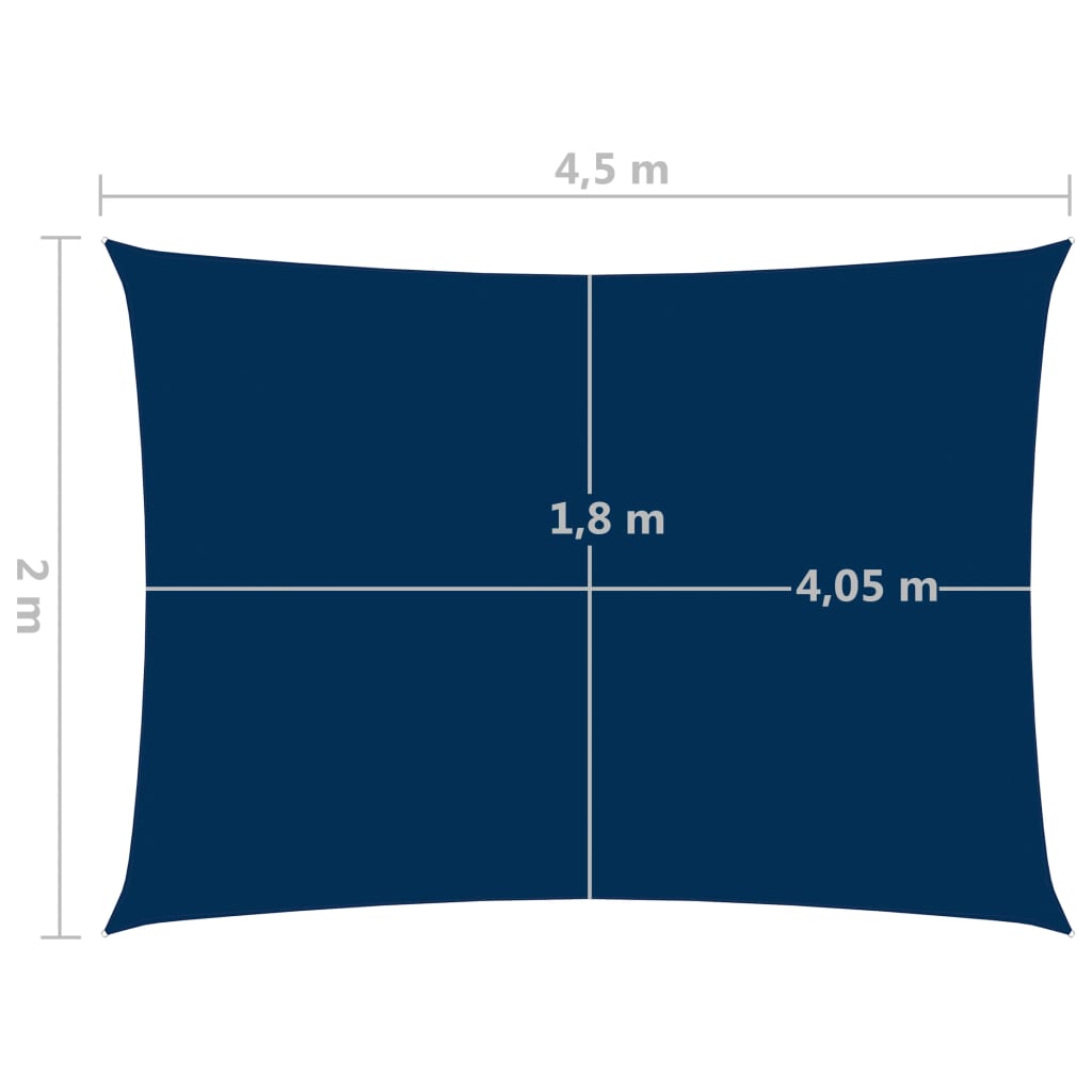 vidaXL Voile de parasol Tissu Oxford rectangulaire 2x4,5 m Bleu