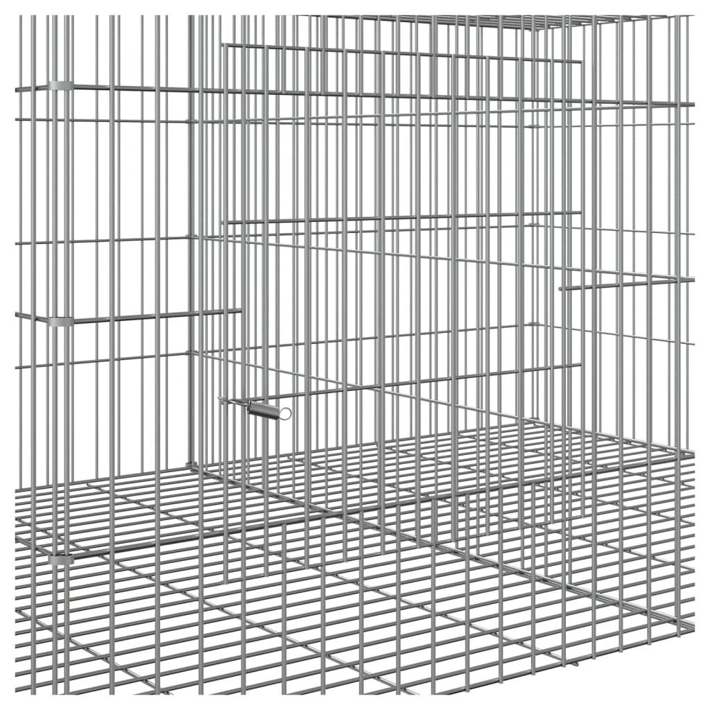 vidaXL Cage à lapin 3 panneaux 163x79x54 cm Fer galvanisé