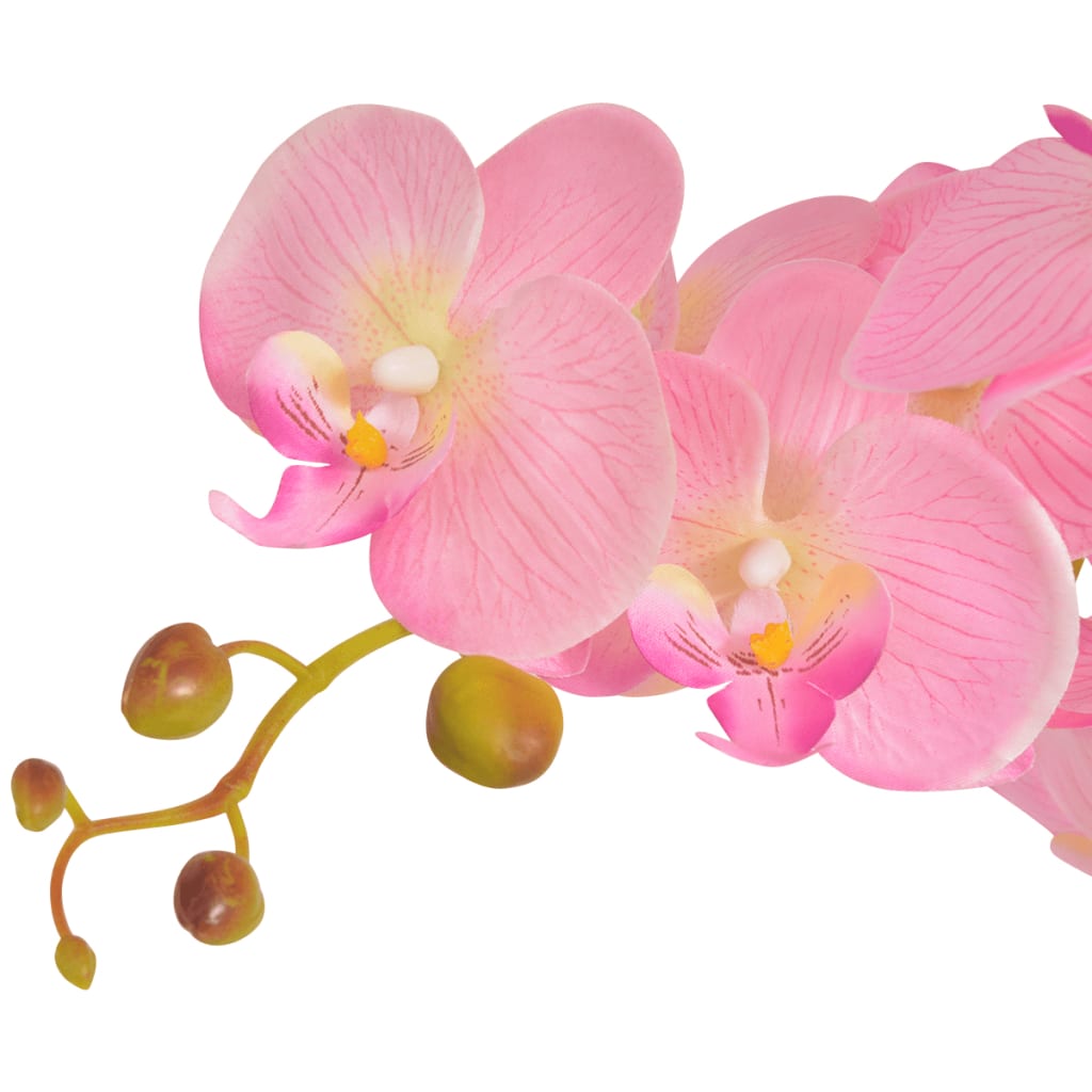vidaXL Plante artificielle avec pot Orchidée 65 cm Rose