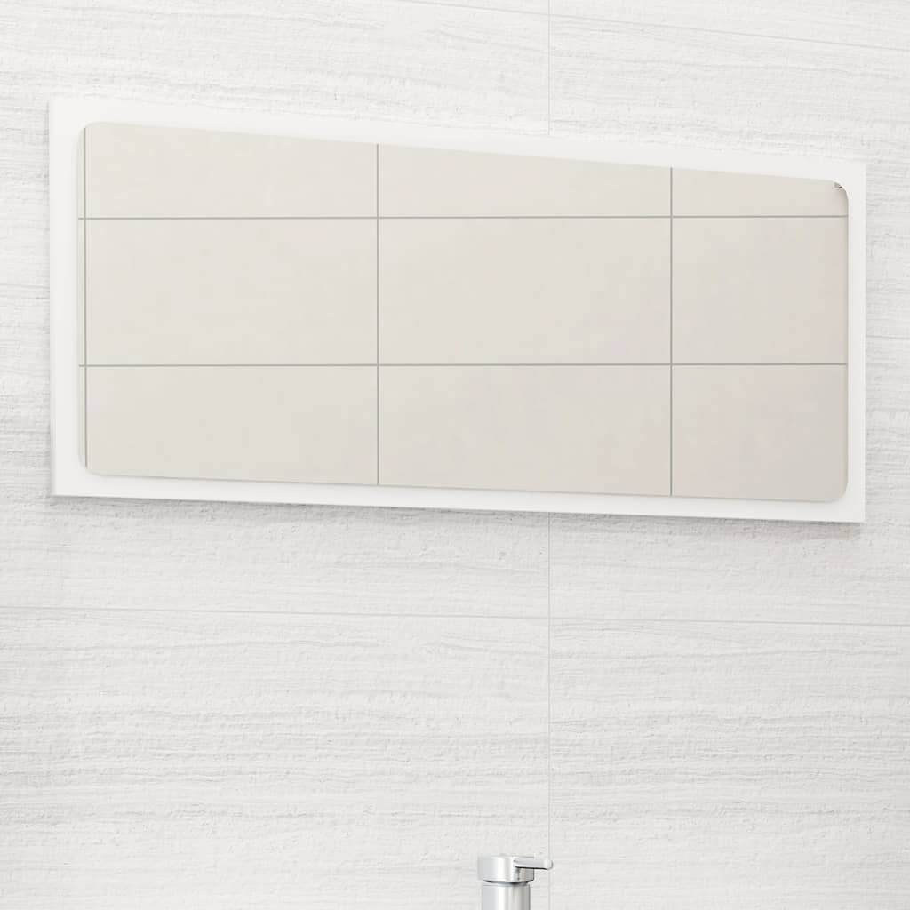 vidaXL Miroir de salle de bain Blanc 80x1,5x37 cm Aggloméré
