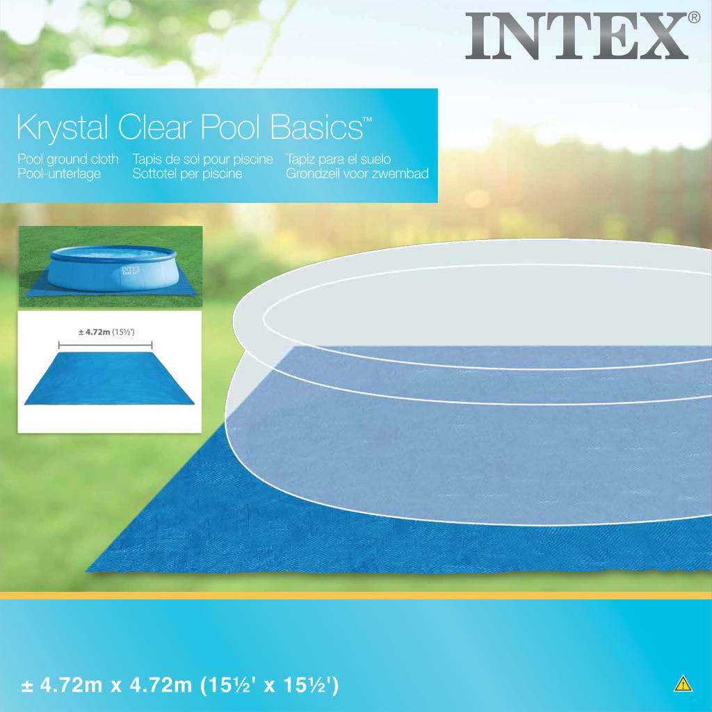 Intex Tapis carré de sol pour piscine 472 x 472 cm 28048