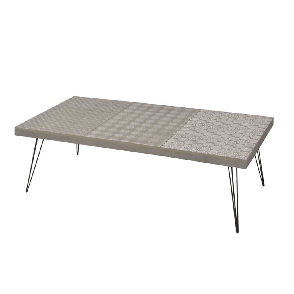 vidaXL Table basse 120 x 60 x 38 cm gris