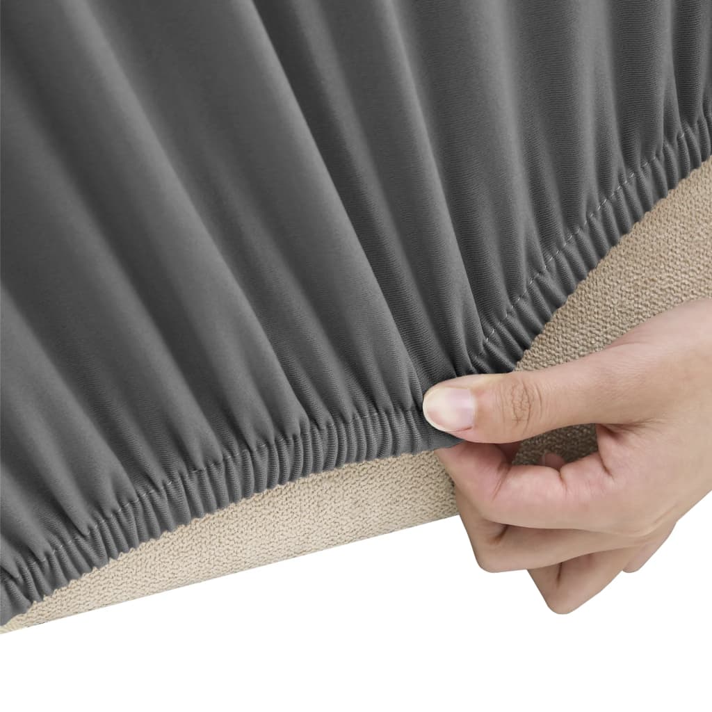 vidaXL Housse extensible canapé 4places Anthracite Jersey de polyester