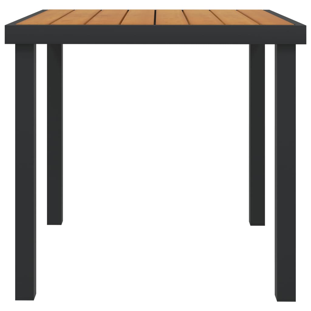 vidaXL Table de jardin Marron 78,5x78,5x74 cm Aluminium et WPC