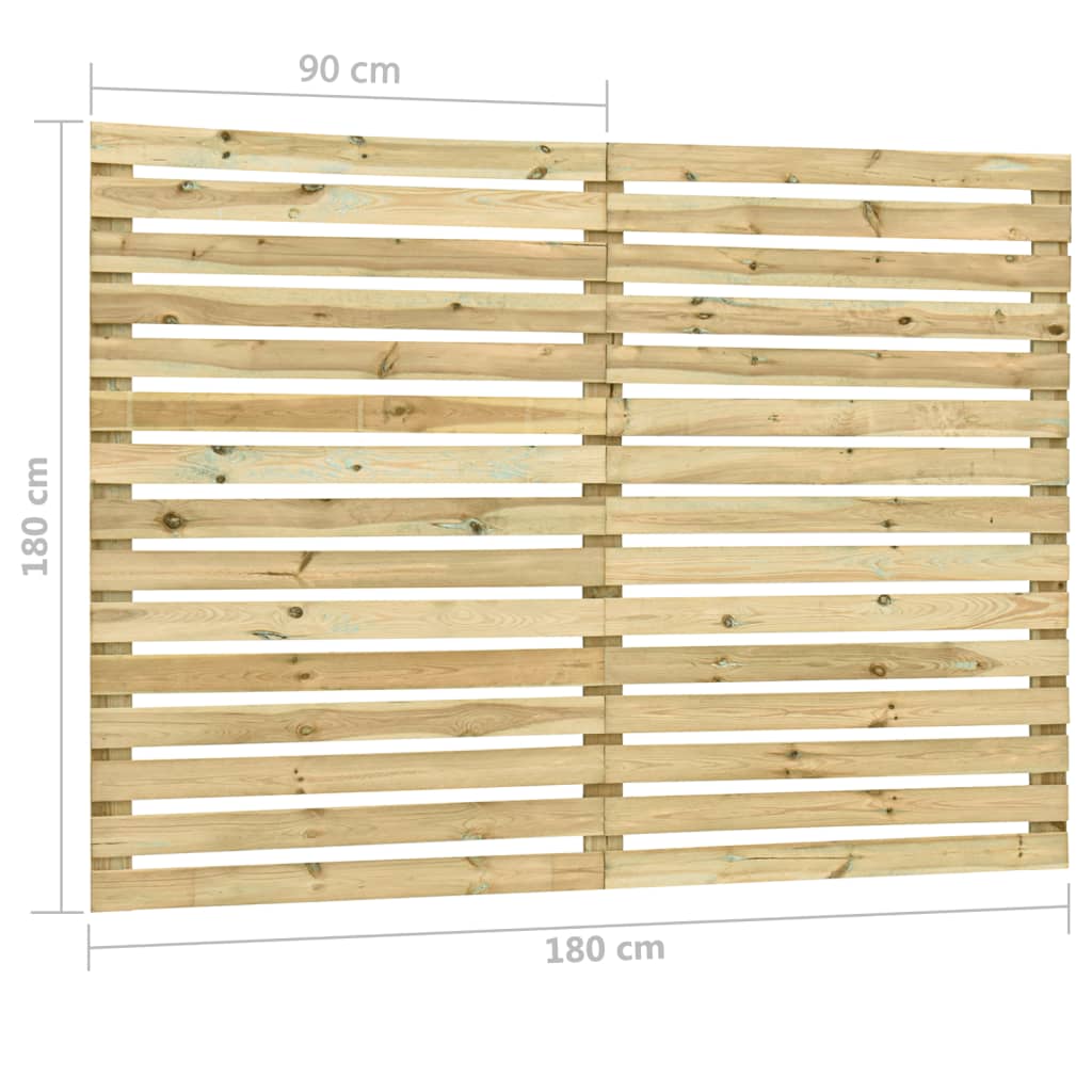 vidaXL Panneau de clôture de jardin Bois de pin imprégné 180 x 180 cm