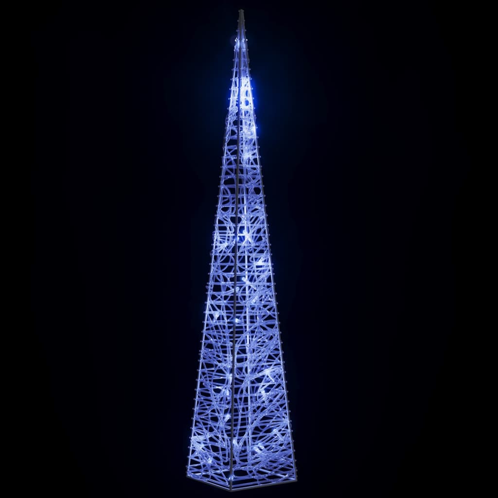 vidaXL Cône lumineux décoratif à LED Acrylique Bleu 60 cm