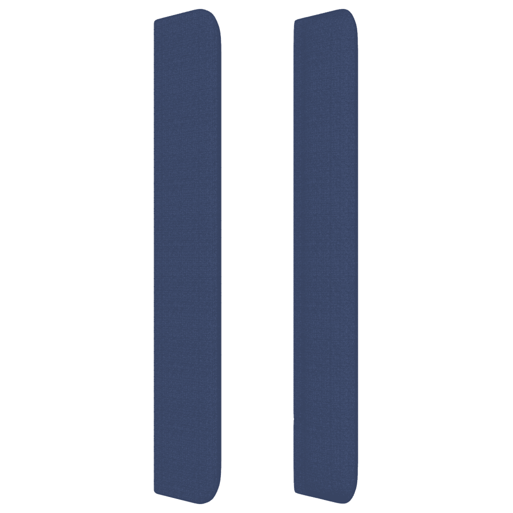 vidaXL Lit à sommier tapissier avec matelas Bleu 200x200 cm Tissu