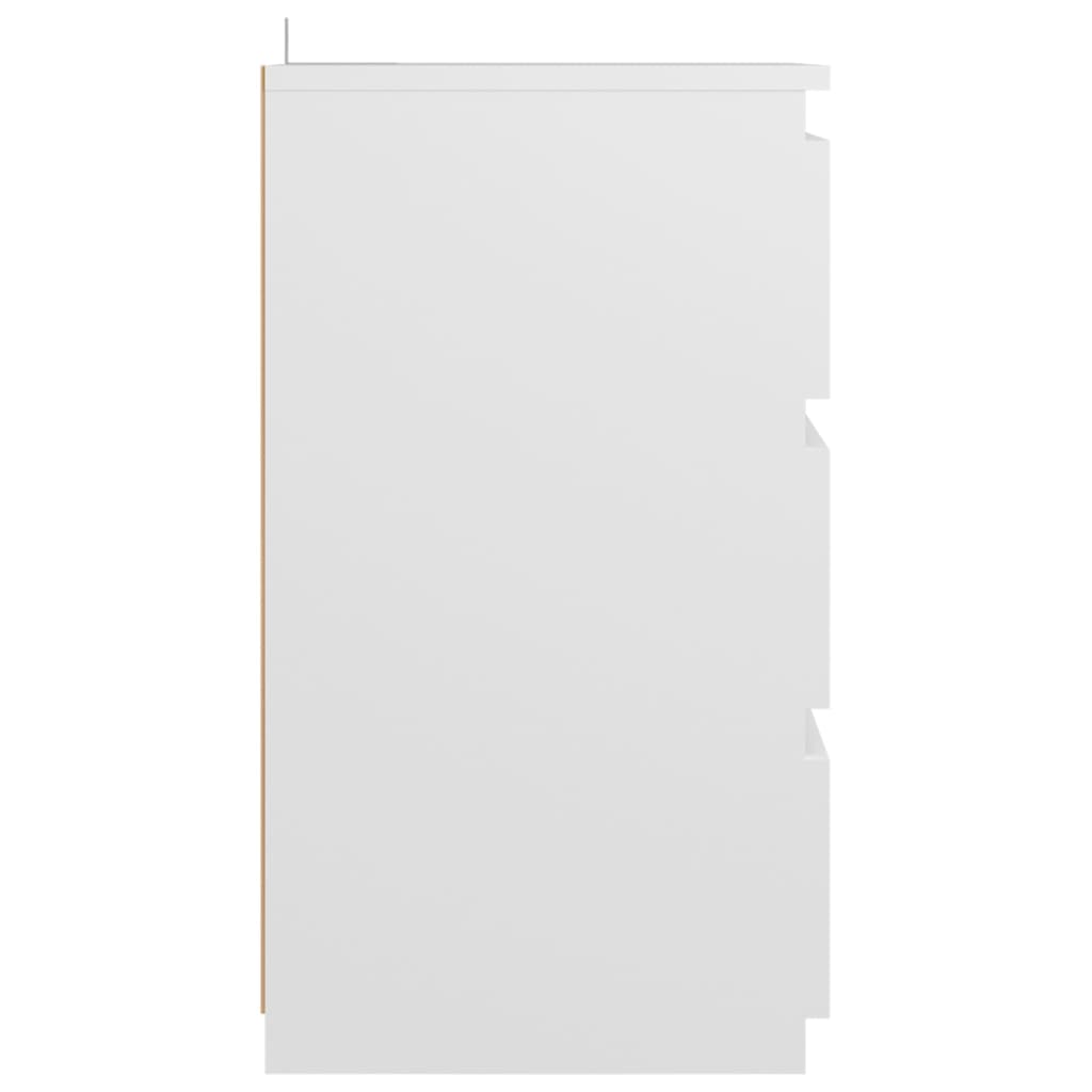 vidaXL Table de chevet Blanc 40x35x62,5 cm Aggloméré