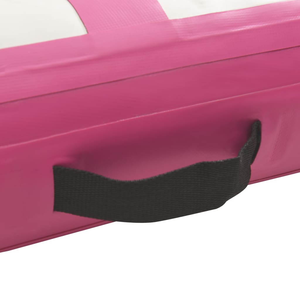 vidaXL Tapis gonflable de gymnastique avec pompe 400x100x20cm PVC Rose