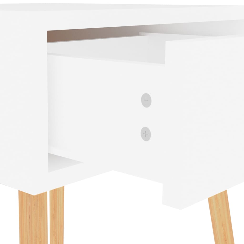 vidaXL Table de chevet Blanc brillant 40x40x56 cm Bois d'ingénierie