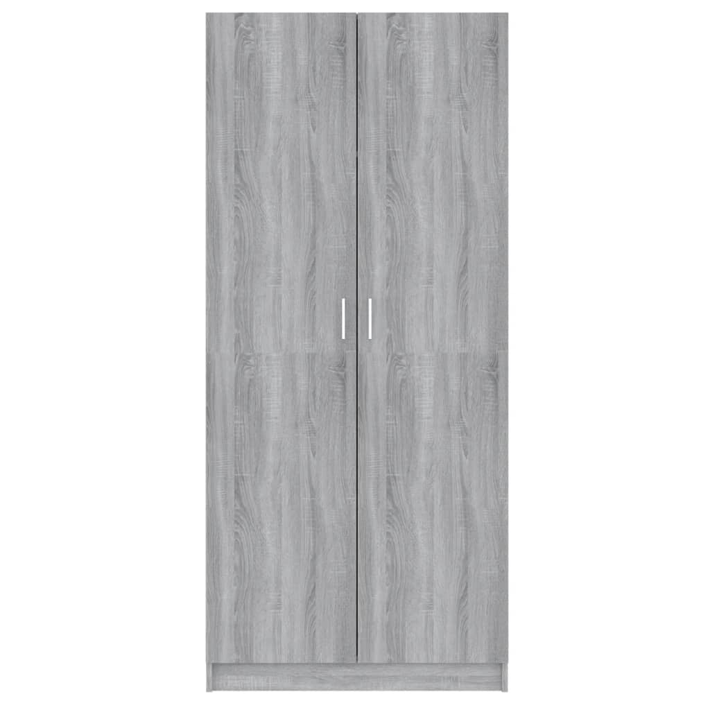 vidaXL Garde-robe Sonoma gris 80x52x180 cm Bois d'ingénierie