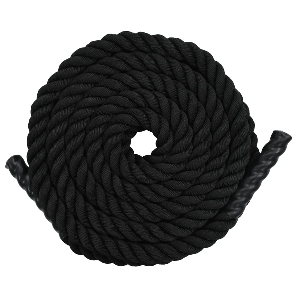 vidaXL Corde de traction 15 m Polyester Noir