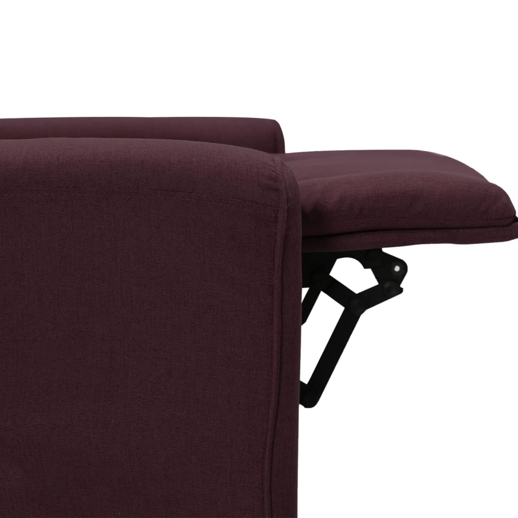 vidaXL Fauteuil électrique de massage Violet Tissu