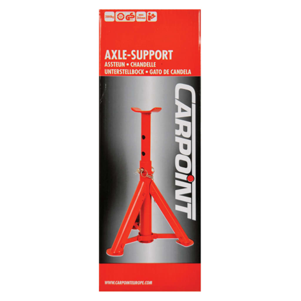 Carpoint Support d'essieu pliable 2000 kg Rouge